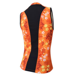 Sleeveless Jersey with Back Mesh - Orange