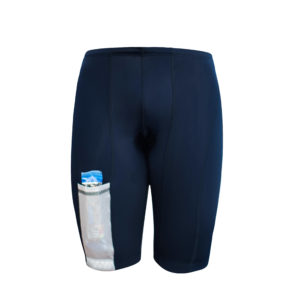 Men’s Short with Pocket Gel Pad-Black/Grey